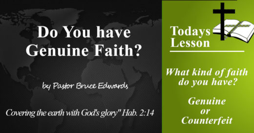 Is your faith genuine